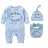 Designer-Baby-Einteiler, Mütze, Lätzchen, Spucktücher, Baby-Body, Luxus-Strampler, Baumwoll-Strampler, Jungen- und Mädchen-Kostüm, Overalls, Kleidung, Overall, Bodys für Babys