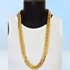 Chaînes Hommes Miami Cuban Link Curb 14K Réel Jaune Solide Or Gf Hip Hop 11mm Chaîne Épaisse Jayz Epacket Ekn4B Qe0Q1222Y2941378