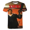 Camisetas masculinas Scarface 3D Print Shirt Fashion Casual T-shirt Harajuku O Neck Streetwear Unissex Oversized Cool Tee Tops