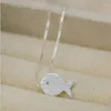 Pendentif Colliers Simple et Belle Dessin Petit Poisson Personnalité Mode Argent Plaqué Bijoux XL197