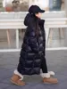 Down Coat Winter Tjocklek Vit Duck Down Jacket Girls Long Warm Puffer Coat Boys Waterproof Hooded Parkas Kids Snow Ytterkläder XMP401 231113