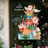 Wall Stickers Christmas Window Cartoon Santa Claus Xmas Tree Snowman Elk Noel Glass Door Snowflake Merry 2023 231110