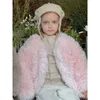 Abrigo Ropa para niños Abrigo para niñas Abrigo de piel premium de moda para invierno Abrigo para niños cálido acolchado de lana de longitud media para niñas 231110