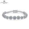 Armbandhalsband Moissanite Luxury Lab Created Diamond Tennis S925 Silver VVS smycken gåvor för kvinnors Gemstone -kedja