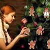 Christmas Decorations Year Supplies Decoration Christmas Tree Gingerbread Man Hanging Ornament Set 6-12pcs Children's Gifts Living Room Party 231109