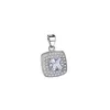 الفاخرة 925 Sterling Silver Square Netcer Netclace Lab Diamond Weddants Necklace for Women Bridal Charm Party Jewelry