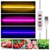 Grow Lights LED élèvent la lumière 5V prise USB lampe de barre de LED à spectre complet pour les plantes haute efficacité lumineuse 30cm pour cultiver des fleurs de serres de tente P230413