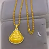 Pendentif Colliers Collier en or dur Femelle Maitreya Imitation Tête de Bouddha Plaqué Pure Mère Cadeau Bijoux