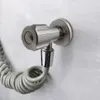 Robinets d'évier de salle de bains en acier inoxydable 304, Valve d'angle en métal brossé G1/2, chauffe-eau, bouchon d'entrée de toilettes pour robinet