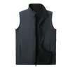 Hommes gilets en gros hiver softshell veste polaire gilet hommes 100% polyester coupe-vent noir vestr Plus Siz 231110