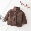 Coat Fashion Baby Girl Boy Winter Jacket Tjock Lamb Wool Spädbarn Småbarn Barn Varma får som Outwear Cotton 231113