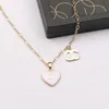 20 стилей дизайнерский бренд ожерелья с двойными буквами цепочка в форме сердца кулон свитер ожерелье для модных женщин свадебный подарок ювелирные аксессуары