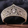 Grampos de cabelo uodcm luxo verde vermelho azul cristal nupcial tiara coroa para casamento diadema véu tiaras acessórios headpieces cabeça jóias