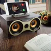 Freeshipping Portable Wooden Wireless Speaker Subwoofer Stereo Bluetooth Speakers Radio FM Desktop caixa de som for Android Siclt