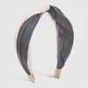 Botanical Print Twist Headband Hair Accessories For Women Fashion Wide Side Center Cross Hairbands Headwear Jewelry