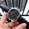 Paneri titta på mekaniska mens automatiska ren fabriksdesigner lyxklocka safir spegel schweizisk rörelse storlek 44mm importerad cowhide rand sport armbandsur hve