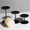 Candle Holders 3Pcs Iron Black Holder Home Decorative Pillar Stand Pedestal Art Gift Wedding Birthdays