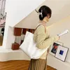 Avondtassen Eenvoudige Canvas Dames Schoudertas Vrouwelijke Student Tote 2023 Grote Mode Boekentas Katoenen Doek Japanse Vrouw Handtas