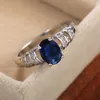 خواتم الزفاف رائعة الأزياء البسيطة ذات الأربعة مختلة Zircon Ladies Lings European and American Engagement Composal Prom Gift Jewelry