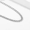 Anklets chicsilver 4mm platt marinerkedja Anklet Armband Sterling Silver For Women Wide Beach Bare Foot Jewelry Q231113