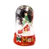 Luzes noturnas LED Papai Noel Claus Snowman Glass Capa Música Light Christmas 2023 Ano Sala de Sala Ambiente Decoração de Crianças Presente