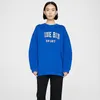 Women's Hoodies & Sweatshirts Hand Embroidery Loose O-neck Sweatshirt Letters Cotton Red Long Sleeve Casual Female Simple Pullovers