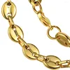Chaînes 7/9/11mm client-taille 7 "-11" acier inoxydable grain de café Bracelets colliers pour hommes femmes Hip Hop bijoux cadeaux