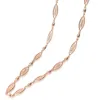 Halsbandörhängen Set 1 6mm Women Chain 585 Rose Gold Color Plant Oval Bead Armband smycken