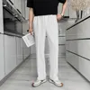 メンズパンツブラックホワイトカジュアルメンファッション特大のワイドレッグ韓国韓国のゆるいストレートメンズスウェットパンツズボンs-2xl