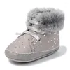 First Walkers Winter Baby Fluff Keep Warm Borns Flash Boy Boots Infant Crib Shoes