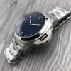 Paneri Watch Armerad Clean-Factory Mineral Top Glass Watches helautomatisk lysande mekanisk rörelse 316L Steel Case Importerad Watch