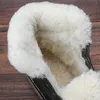 Stövlar 40-50 Natural Wool Winter äkta ko läder varmaste män skor #ym5518