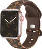 その他のファッションアクセサリーApple Watch Band 38/40/41/42/44/45/49mm Luxury Floral Printed Silicone Replacement Strap for IWatch Ultra SEシリーズ8 7 6 5 4 3 J230413