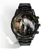 Wristwatches Luxury Men's Calendar Watch Animal Ink Painting Horse Quartz Business Wrist