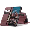 CaseMe Leather Wallet Cases For Samsung A14 4G 5G A34 A54 A24 Xiaomi 13 Pro Lite Redmi Note 12 4G 12C Fashion Suck Magnetic Closure Vintage Holder Stand Flip Cover Pouch