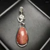 Link Bracelets Natural Red Lace Agate Copper Wire Wrapped Teardrop Pendant Handmade Women Healing Gemstone Crystal For Lovers Girlfriend