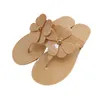 Slippers 2023 Summer Women Slipper Luxury Brand Design Sunflower Large Size Ladies Flip-Flops Solid Color Sand Soup Flat Slippersfor Y23