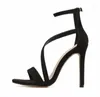 Sandaler Summer High Heels 11cm stilettos spännband