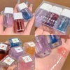 Lip Gloss Square Transparent Glass Lipstick Water Blosy żeńskie nawilżające odżywcze lustrzane lustrzane opuszczone usta