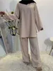 Этническая одежда Eid Mubarak Kaftan Dubai Abaya Turkey Мусульманская модная мода Hijab Sets Ислам Abayas для женщин мусульманских ансамблей de mode 230412
