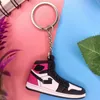 Wholesale Designer Mini silicone sneaker key chain Men Women Kids Key Ring Gift Shoe key chain Clutch chain Basketball shoe key holder
