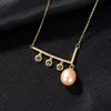 Pearl Pendant Necklace Jewelry European Palace Retro 3A Zircon Plated 18k Gold Women's Necklace S925 Silver Collar Chain Women's Wedding Party Valentine's Day Gift SPC