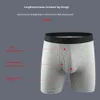 Underpants 4 упаковки мужские трусы Boxer Good Performance Long Underpants летают с мешочком хлопкового нижнего белья 230413