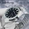 AP Szwajcarski luksusowy zegarek Royal Oak Series 15500st męski zegarek czarna tarcza Trzy pinowe kalendarz Glow Wskaźnik 41 mm automatyczny mechaniczny zegarek Produkt China Travel 2 KKWG