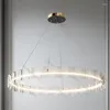 Lampa ścienna włoski salon Pierścień LED żyrandol Nordic Atmosphere Jadal Designer Lampy