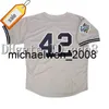 Mich28 1999 Retro 2 DEREK JETER Jersey 13 Alex Rodriguez 42 Mariano Rivera 22 Roger Clemens 46 Andy Pettitte 2001 WS Vintage Baseball Jerseys