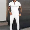 Мужские спортивные костюмы Осенние мужские наборы повседневная простая футболка спортивные брюки с короткими рукавами мода мода с короткими рукавами.