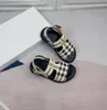 kids sandal brandboy black shoes genuine leather designer baby girl summer slippers eu 26-35