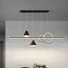 Hanglampen Noordse ontwerper Dining Lamp Zwart voor woonkamer midden tafel keuken accessoires kroonluchter huisdecorverlichting verlichting