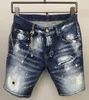 Jeans pour hommes 2023 été fête plage court italie hommes Shorts hommes Denim pantalon bouton mince bleu trou 2 pour 826